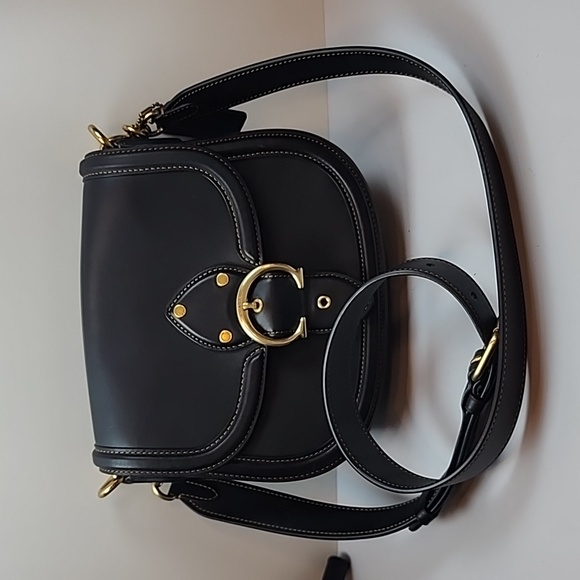Coach Bags Coach Beat Saddle Bag In Black Glovetanned Leather Shouldercrossbody Poshmark